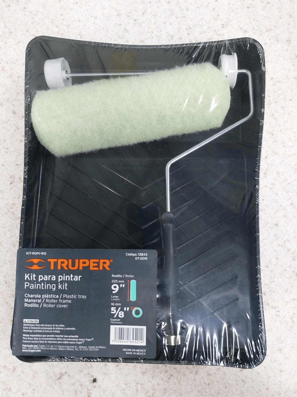 Kit grande para Pintar 3 articulos charola, maneral y repuesto de 5/8
